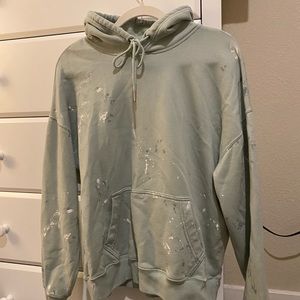 ABERCROMBIE & FITCH Men’s Oversized paint splatter soft fleece hoodie